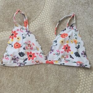 Floral bikini top